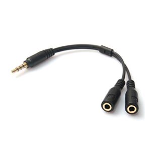 healifty 3.5mm stereo audio male to 2 female adapter headphone mic y splitter cable adapter