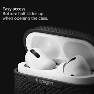 Spigen Urban Fit Designed for Airpods Pro Case Cover with Key Chain, Fabric Case for Airpods Pro - Black