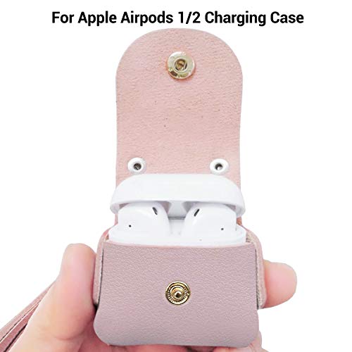 MODOS LOGICOS Charging Case Cover for Apple Air Pods, PU Leather Case with a Couple of Drooping Tassels for Apple AirPods 1/2 Charging Case - TaroPurple