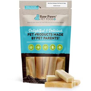 raw paws himalayan yak chews for small dogs & puppies - small chews (10-count) - himalayan cheese for small dogs - yak bones for dogs - yak milk bones for dogs - dog cheese chews himalayan