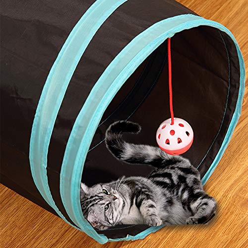 Cat Tunnel Toy 5 Way, Collapsible Cat Playhouse Pet Play Tunnel Tube with Storage Bag for Cats, Puppy, Rabbits, Ferret, Guinea Pig, Indoor and Outdoor Use