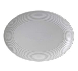 royal doulton maze oval platter 32cm light grey