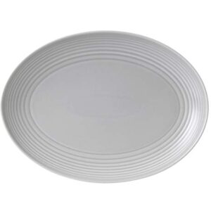 Royal Doulton Maze Oval Platter 32cm Light Grey