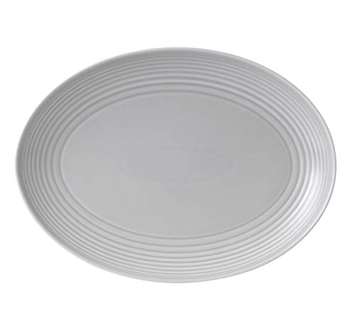 Royal Doulton Maze Oval Platter 32cm Light Grey