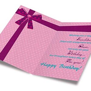 Birthday Card Sister With Love, Prime Greetings, Made in America, Eco-Friendly, Thick Card Stock with Premium Envelope 5in x 7.75in, Packaged in Protective Mailer