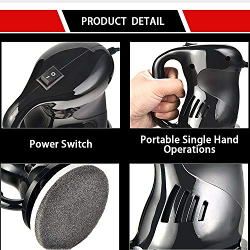 Car Polisher Machine, BessieSparks 40W Auto Electric Buffer Waxer, Portable Polishing Buffing Waxing Sander Machine Kit Set, Black