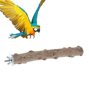 Litewoo Wood Perch Stick Natural Bird Stand Parrot Perch Paw Beak Grinding Stick for Bird Parrot Parakeet Cockatiel Conure Lovebird Budgie (11.79inch/30cm)