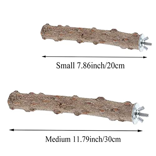 Litewoo Wood Perch Stick Natural Bird Stand Parrot Perch Paw Beak Grinding Stick for Bird Parrot Parakeet Cockatiel Conure Lovebird Budgie (11.79inch/30cm)