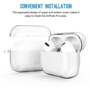 Valkit Compatible Airpods Pro Case Cover, Clear Airpod Pro Soft TPU Protective Case 2019 with Keychain Shockproof Cover for Apple Airpods Pro Charging Case [Front Led Visible] - Transparent