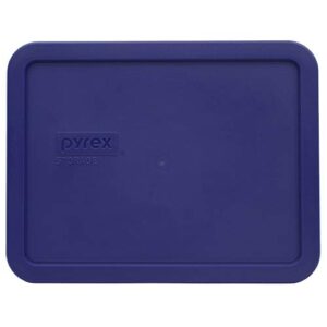 pyrex 7211-pc navy blue plastic rectangle replacement storage lid, made in usa