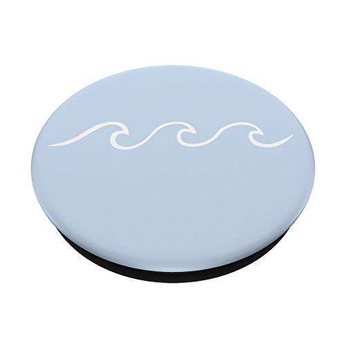 Aesthetically pleasing beach Japanese wave minimalist surf PopSockets Swappable PopGrip