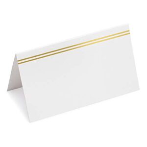 Set of 50 place cards with 200 Meal Choice stickers (Gold)