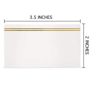 Set of 50 place cards with 200 Meal Choice stickers (Gold)