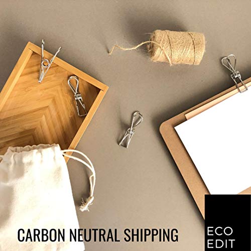 Eco Edit Eco-Clips | 316 Marine Grade Stainless Steel Pegs Clothes pins | 40 Pack | Sustainable, Eco Friendly, Stylish and Modern | Home, Laundry, Office or Gift | Multipurpose | No Rust, Marks, Waste