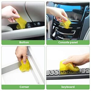 CHEERS DEVICES Cleaning Gel for Car 4-Pack Car Detailing Kit Car Cleaning Kit Supplies Putty for Car Accessories Interior Cleaner Air Vents Computer Vacuum Universal Dust PC Laptop Keyboards -280g