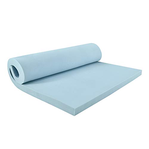 Sealy TrueForm 3" Memory Foam Mattress Topper, Queen Blue