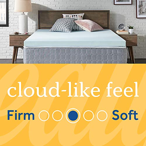 Sealy TrueForm 3" Memory Foam Mattress Topper, Queen Blue