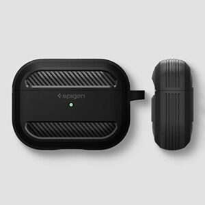 Spigen Rugged Armor Designed for Airpods Pro Case Cover Protective Airpods Pro Case with Keychain - Matte Black