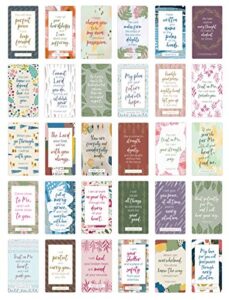 bloom daily planners writefully his prayer card deck (pack of 30) - inspirational christian bible verses for women - scripture encouragement mini quote cards - assorted designs - 2” x 3.5”