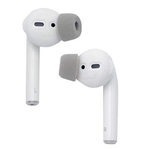 comply softconnect soft foam replacement earphone tips for apple airpods (gen. 1 & 2), apple earpods, and comparable headphones (large, 2 pairs)