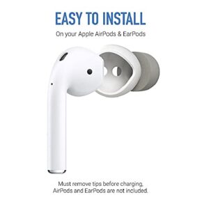 Comply SoftCONNECT Soft Foam Replacement Earphone Tips for Apple AirPods (Gen. 1 & 2), Apple Earpods, and Comparable Headphones (Large, 2 Pairs)