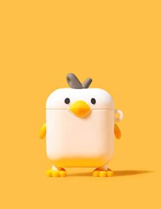 cute airpods case cover cartoon funny silicone airpods case cute chick shape cover for airpods 1 2