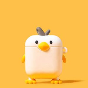 Cute AirPods Case Cover Cartoon Funny Silicone Airpods Case Cute Chick Shape Cover for Airpods 1 2