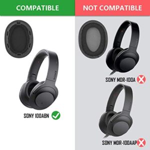 Poyatu 100ABN Earpads for Sony MDR-100ABN H900N WH-H900N Headphones Replacement Ear Cushion Pads Earpad Pad Pillow Cover (Dark Gray)