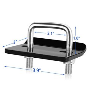 Eapele Tow Hitch Step for 2 inch Receivers, Solid Steel Construction Rust Free Powder Coated, 10,000lbs Rated Tow Strap Capacity