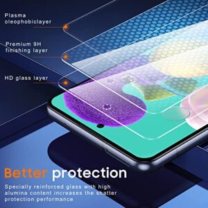 UniqueMe [3 Pack] for Samsung Galaxy A51 Screen Protector, 9H Galaxy A51 Screen Protector Tempered Glass Screen Cover [Case Friendly][Alignment Frame Installation] Bubble Free