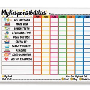 Tiny Expressions Weekly Responsibility Chart Notepad for Kids (My Responsibilities)