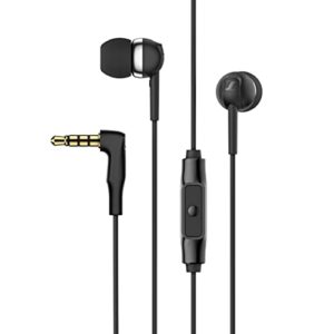 Sennheiser CX 80S In-ear Headphones with In-line One-Button Smart Remote – Black