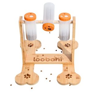 loobani dog puzzle toys wooden - interactive dog toys for boredom, iq training and mental brain stimulation, treat dispensing dog toys/dog entertainment toys/food slow feeder for small to large dogs