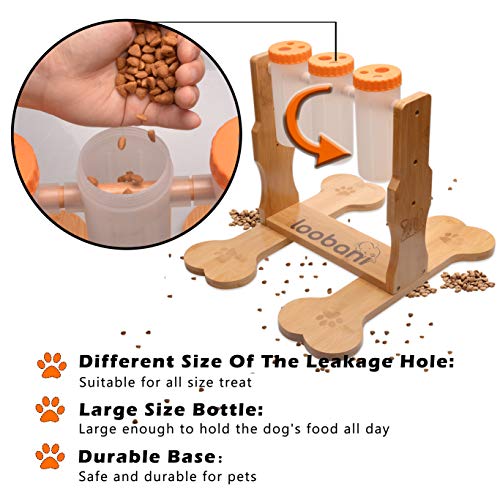 LOOBANI Dog Puzzle Toys Wooden - Interactive Dog Toys for Boredom, IQ Training and Mental Brain Stimulation, Treat Dispensing Dog Toys/Dog Entertainment Toys/Food Slow Feeder for Small to Large Dogs