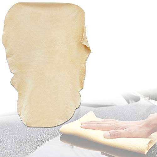 Chamois Cloth for Car - 35'' x 23.6'' (5.7 sq ft) - Extra Large Drying Towel Natural Shammy Towel Real Leather Washing Cloth Cleaning Towel Car Wipes