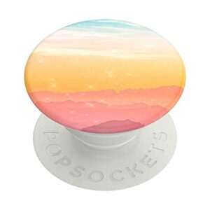 popsockets popgrip: phone grip and phone stand, collapsible, swappable top, desert sunrise