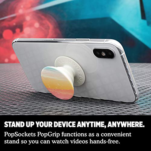 PopSockets PopGrip: Phone Grip and Phone Stand, Collapsible, Swappable Top, Desert Sunrise