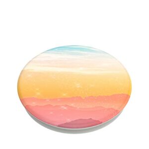 PopSockets PopGrip: Phone Grip and Phone Stand, Collapsible, Swappable Top, Desert Sunrise