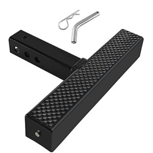 eapele hitch step for 2” receivers, strong steel construction rust free powder coated finish with hitch pin, 400lbs maximum load