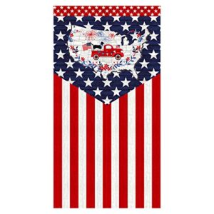 truckin' in the usa 24'' flag panel multi patriotic quilt fabric, by the yard