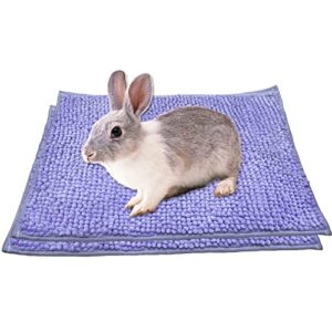 hamiledyi rabbit washable pee pads 2pcs reusable guinea pig training pad doggy sleeping bedding mat for dog, cat
