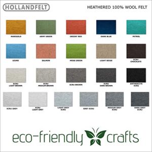 Holland Felt - 100% Merino Wool Felt - Heathered Colors - 1mm Thick - 20cm x 30cm Single Sheet (Heathered Orient Red-G1484, 20cm x 30cm)