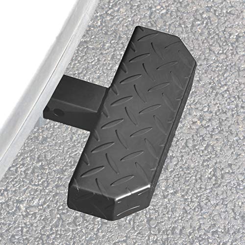 KAYCENTOP Universal Hitch Step Anti Slip and Rust Towing Bumper Guard Black Hitch Steps for Most Cars SUV Trucks Pickups with Pin Fits 2 Inch Receivers