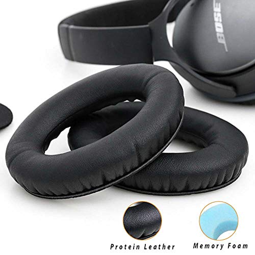 for Bose Ear Pads Replacement QC15,QC25, Ae2 Acoustic Noise Cancelling Headphone (for Bose Quietcomfort 25, Full Black)