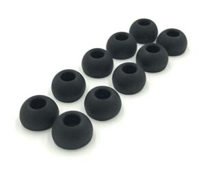 10 pairs large black silicone replacement ear buds tips covers
