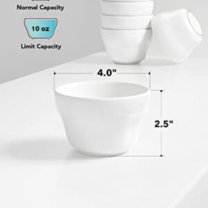 LE TAUCI Small Bowls Dessert Bowls Chili Bowls 8 Ounce Bouillon Cups for Dessert Soup Dipping Sauce Coffee Cupping - Set of 6, White