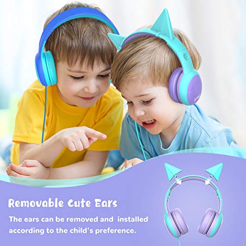 gorsun Kids Headphones with Limited Volume, Children's Headphone Over Ear, Toddler Headphones for Boys and Girls, Wired Headset Earphones for Children