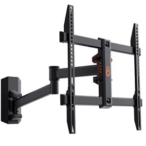 echogear swivel full motion tv wall mount for tvs up to 60" - smooth extention, tilt - wall template for easy install on 1 stud - after install level & hide cables with built-in cable management