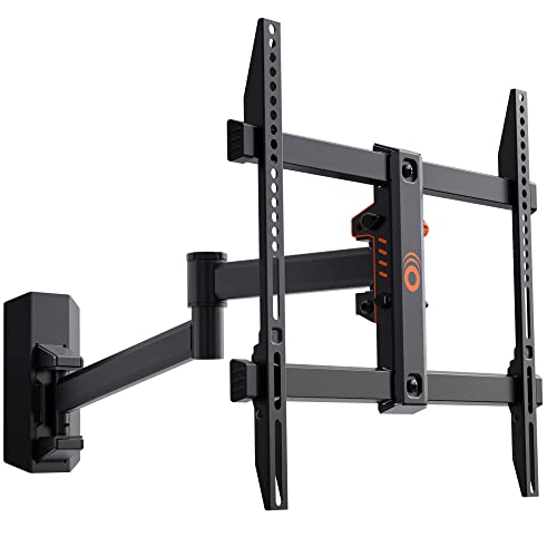 ECHOGEAR Swivel Full Motion TV Wall Mount for TVs Up to 60" - Smooth Extention, Tilt - Wall Template for Easy Install On 1 Stud - After Install Level & Hide Cables with Built-in Cable Management