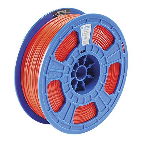 Dremel DigiLab PLA-RED-01 3D Printer Filament, 1.75 mm Diameter, 0.75 kg Spool Weight, Color Red, RFID Enabled, New Formula and 50 Percent More per Spool